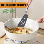 A set of three black and grey Beijiyi silicone spatulas with stainless steel cores and comfortable handles.