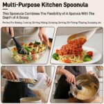 A set of three VITEVER silicone spoonulas in black, gray, and khaki colors, ideal for nonstick cookware.
